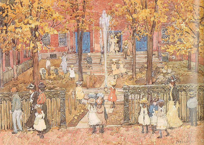 Maurice Prendergast West Church Boston china oil painting image
